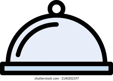 Ilustración del vector Dish sobre un fondo transparente.Símbolos de calidad premium.Icono del vector de trazo para el diseño de concepto y gráfico. 