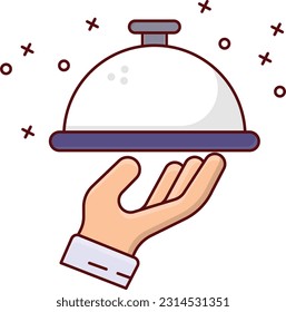 dish Vector illustration on a transparent background. Premium quality symmbols. Vector line flat icons for concept and graphic design.