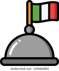 dish vector on white background. isolated Vector icon