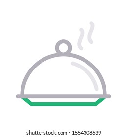 dish vector thin line icon