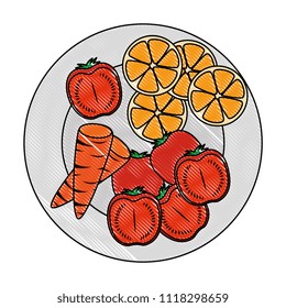 dish with vegetables healthy food