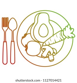 dish with vegetables healthy food