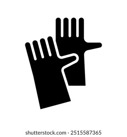 Dish wash gloves. Glove for cleaning. Housework. Cleaning service. Vector illustration.