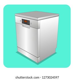 dish washer 3D illustration