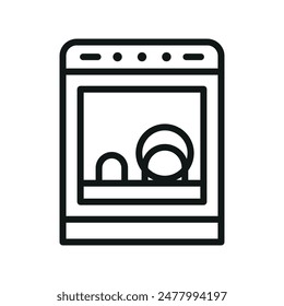 Dish washer icon vector design templates simple and modern