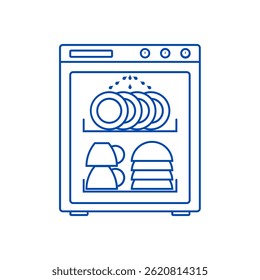 Dish washer machine. Dish dryer machine. 