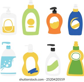 dish washing detergent illust collection