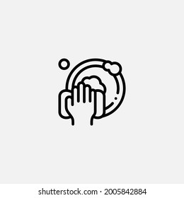 Dish washing icon sign vector,Symbol, logo illustration for web and mobile