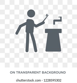 Dish Washing icon. Trendy flat vector Dish Washing icon on transparent background from Activity and Hobbies collection. 