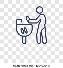 Dish Washing icon. Trendy Dish Washing logo concept on transparent background from Activity and Hobbies collection
