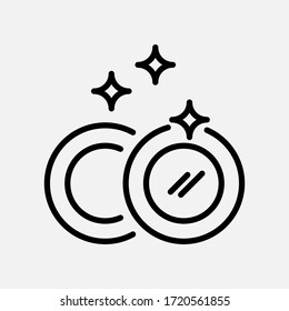 ilustración vectorial del icono de lavado de platos
