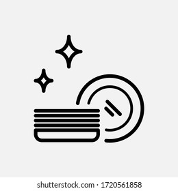 dish washing icon vector illustration