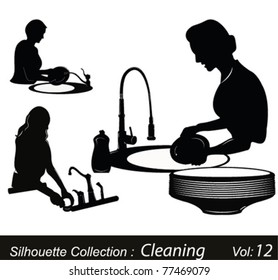 Dish Washing silhouette