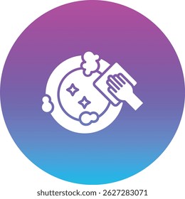 Icono de Vector de lavado de platos. Se puede utilizar para aplicaciones de impresión, móviles y de Web.