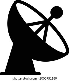 dish es un símbolo de millitary.glyph Flat icon.