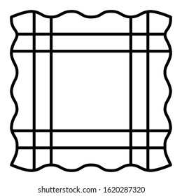 Dishcloth Icon Symbol. Outline Style