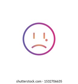 disheartened  - Line Vector Icon
