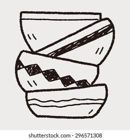 dishes doodle