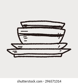 dishes doodle