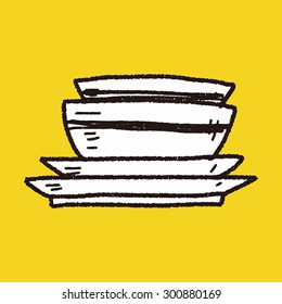 dishes doodle