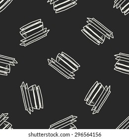 dishes doodle seamless pattern background