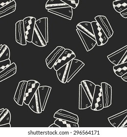 dishes doodle seamless pattern background