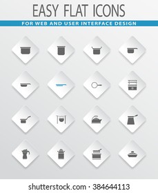 Dishes easy flat web icons for user interface design