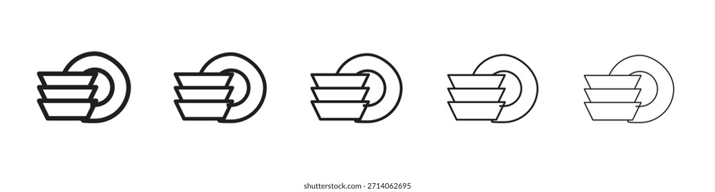 Diseño de íconos de platos, logotipo, App, interfaz de usuario. Ilustración vectorial, EPS