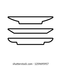 dishes icon. Element of kitchen tools for mobile concept and web apps icon. Thin line icon for website design and development, app development