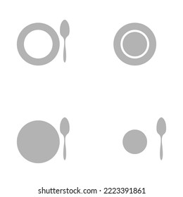 dishes icon on a white background, vector illustration
