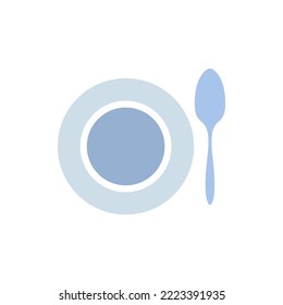 dishes icon on a white background, vector illustration