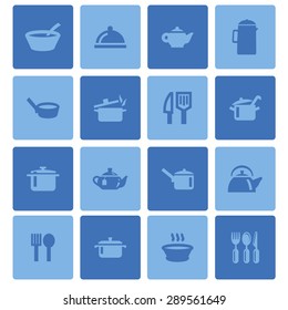dishes icon set