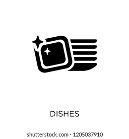 Dishes icon. Dishes symbol design from Cleaning collection. Simple element vector illustration on white background.