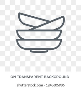 Dishes icon. Trendy flat vector Dishes icon on transparent background from Cleaning collection. High quality filled Dishes symbol use for web and mobile