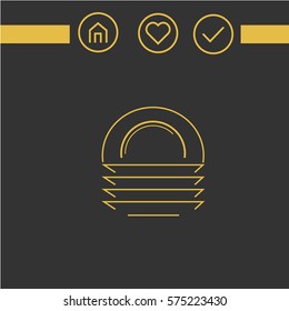 dishes  icon vector. logo design.kitchen