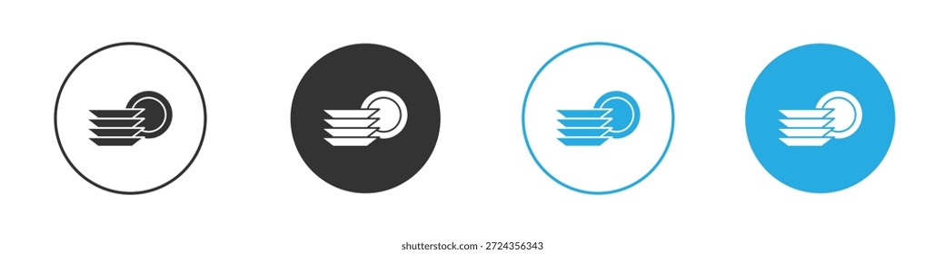 Elemento de diseño de iconos de platos. Ilustración vectorial sobre fondo blanco.