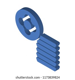 Dishes isometric left top view 3D icon