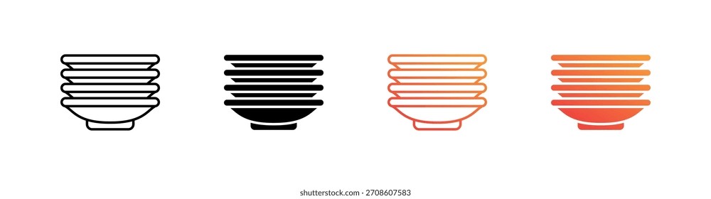 Dishes Multiple Style Icon Set