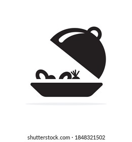 Los platos están listos para servir icono. Ilustración de concepto vectorial para el diseño.
