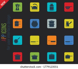 Dishes simply symbols for web and user interface