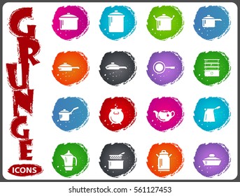 Dishes symbol icons for user interface design