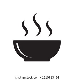 Dishes vector icon, Soup icon isolated on white background.