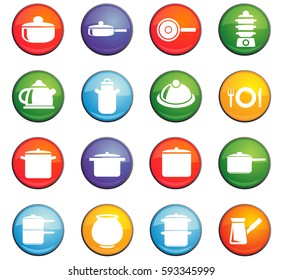 dishes vector icons for user interface design