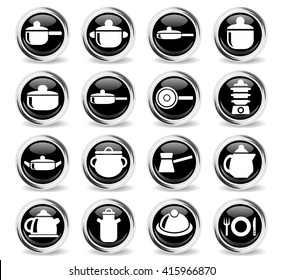 dishes web icons for user interface design