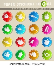 dishes web icons for user interface design