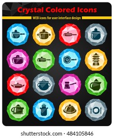 dishes web icons for user interface design