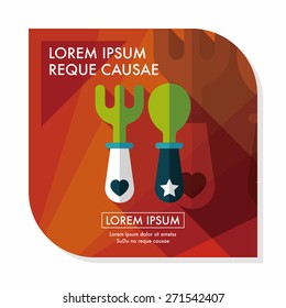 dishware and cutlery flat icon with long shadow,eps10