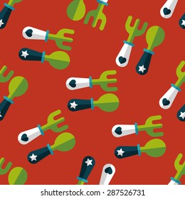 dishware and cutlery flat icon,eps10 seamless pattern background