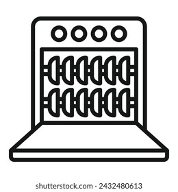 Dishwasher appliance icon outline vector. Water heating. Service appliance