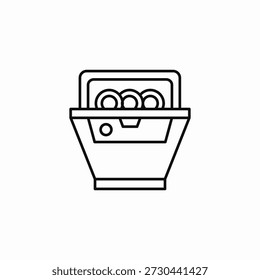 dishwasher appliance icon sign vector